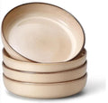 Sandy Beige Ceramic Pasta Bowls Set of 4 X464435