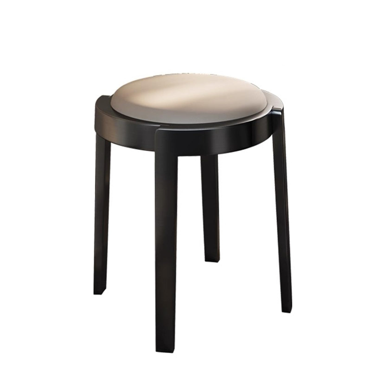 Round Stackable Stainless Steel Microfiber Leather Stools X5703