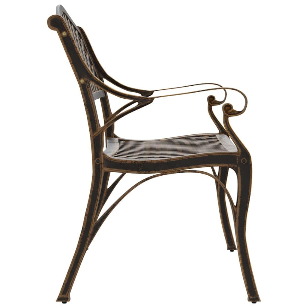 Cast Iron Metal Garden Bench with Antique Bronze Finish O718011