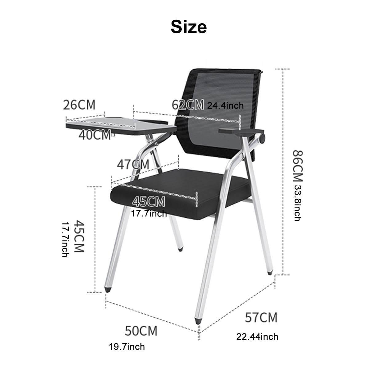 Mesh Guest Chair with Tablet Arm I305577
