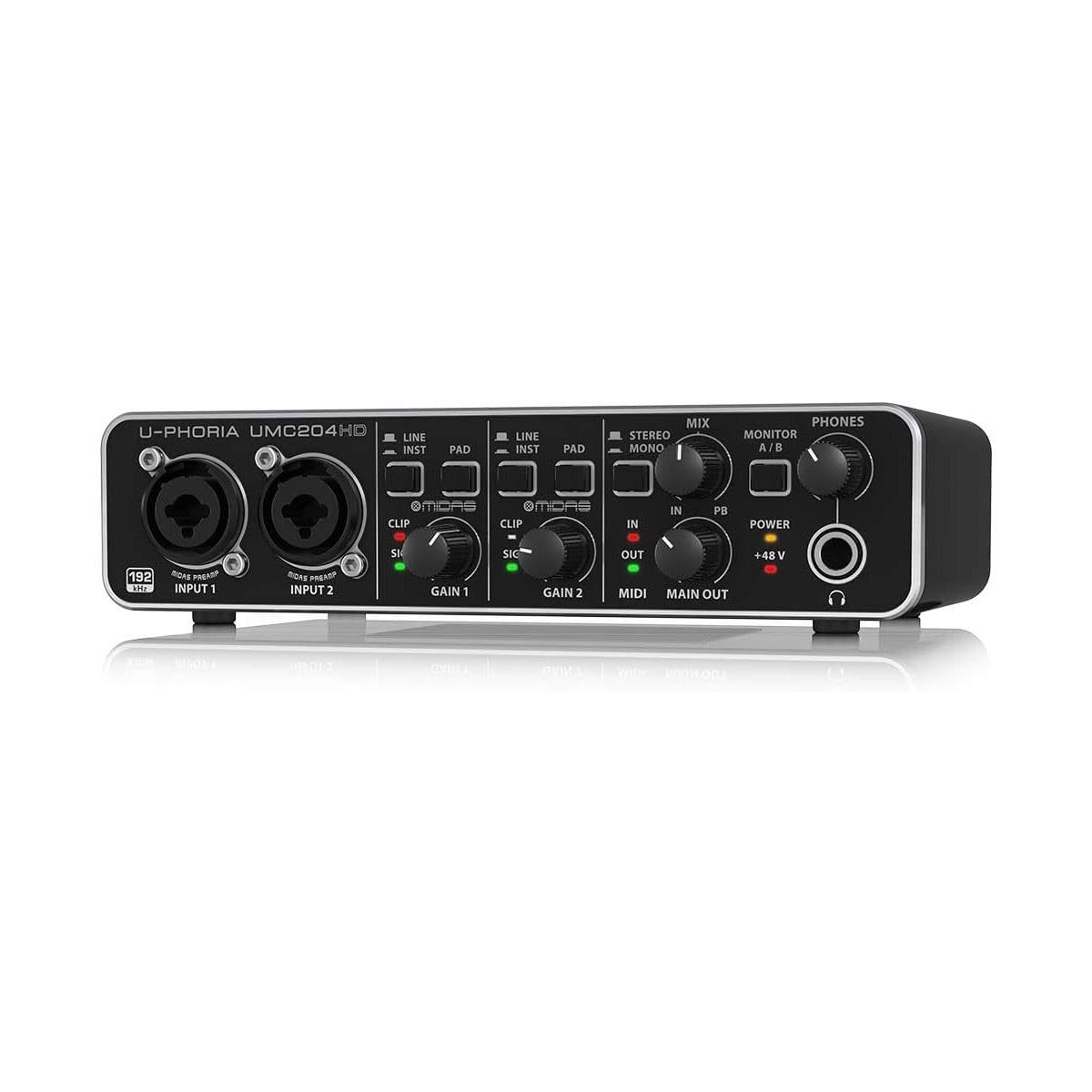 24-Bit/192 kHz USB Audio/MIDI Interface with Mic Preamplifiers D18208