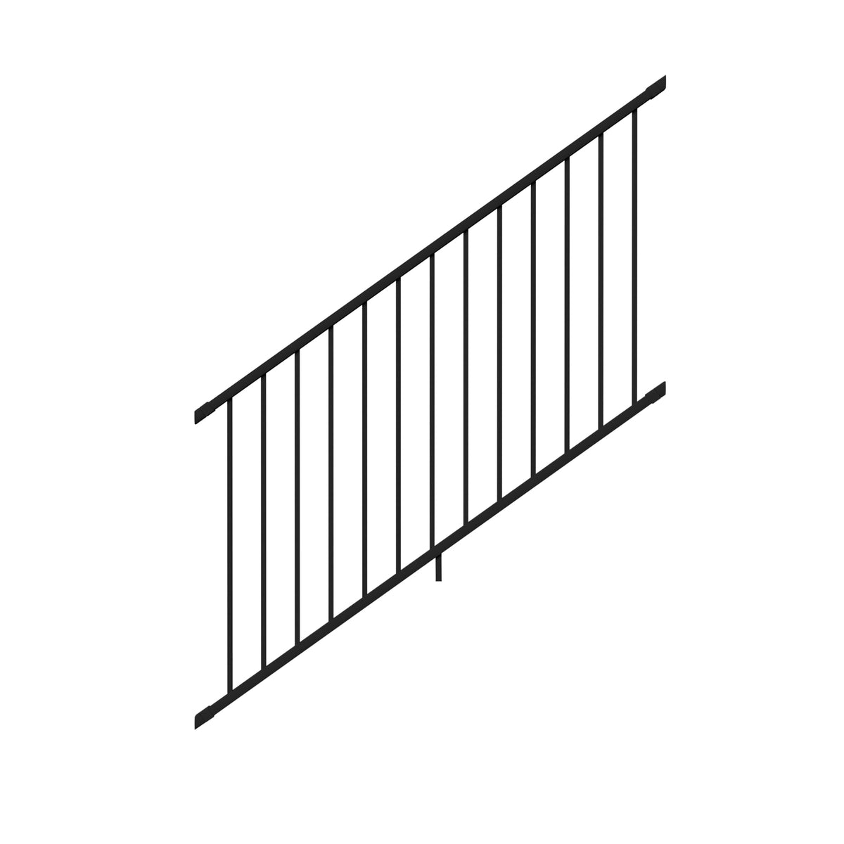 6 ft. x 42 in. Textured Black Aluminum Stair Rail Kit C371