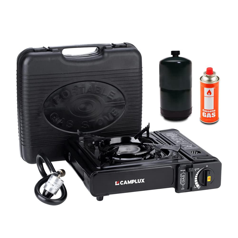 Portable Dual Fuel Propane & Butane Camping Stove with Carrying Case N48431
