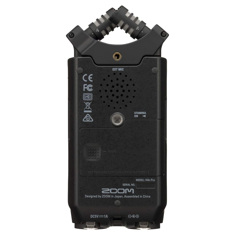 All Black 4-Track Portable Recorder with AC Adapter, Windbuster, 16GB Memory Card & USB Cable F24274