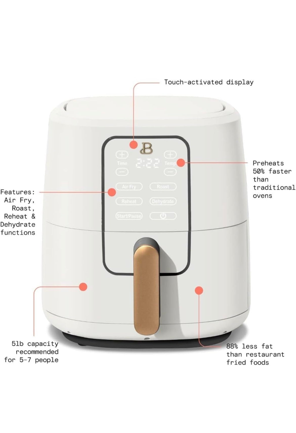 6 Quart Touchscreen Air Fryer M25676