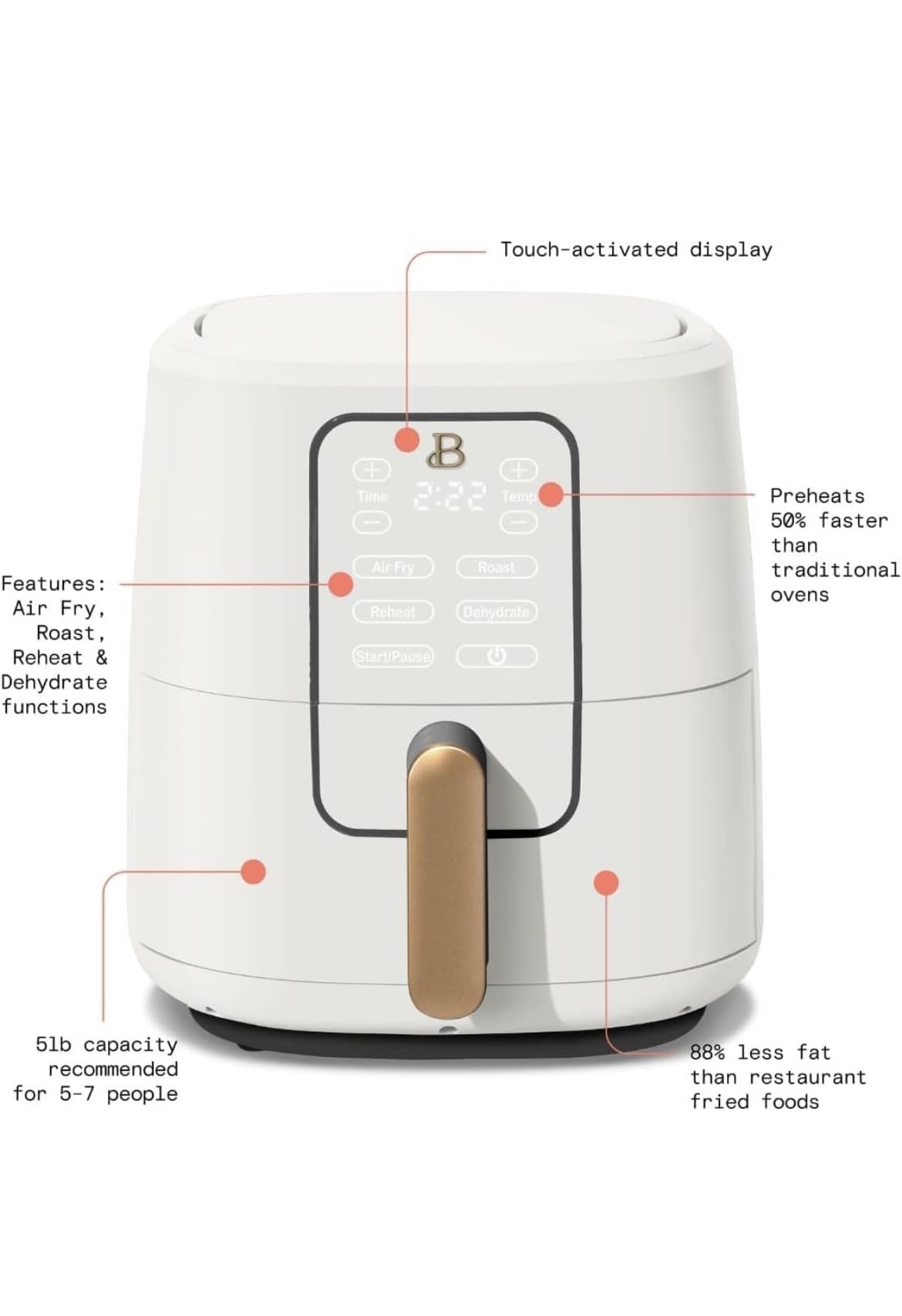 6 Quart Touchscreen Air Fryer M25676