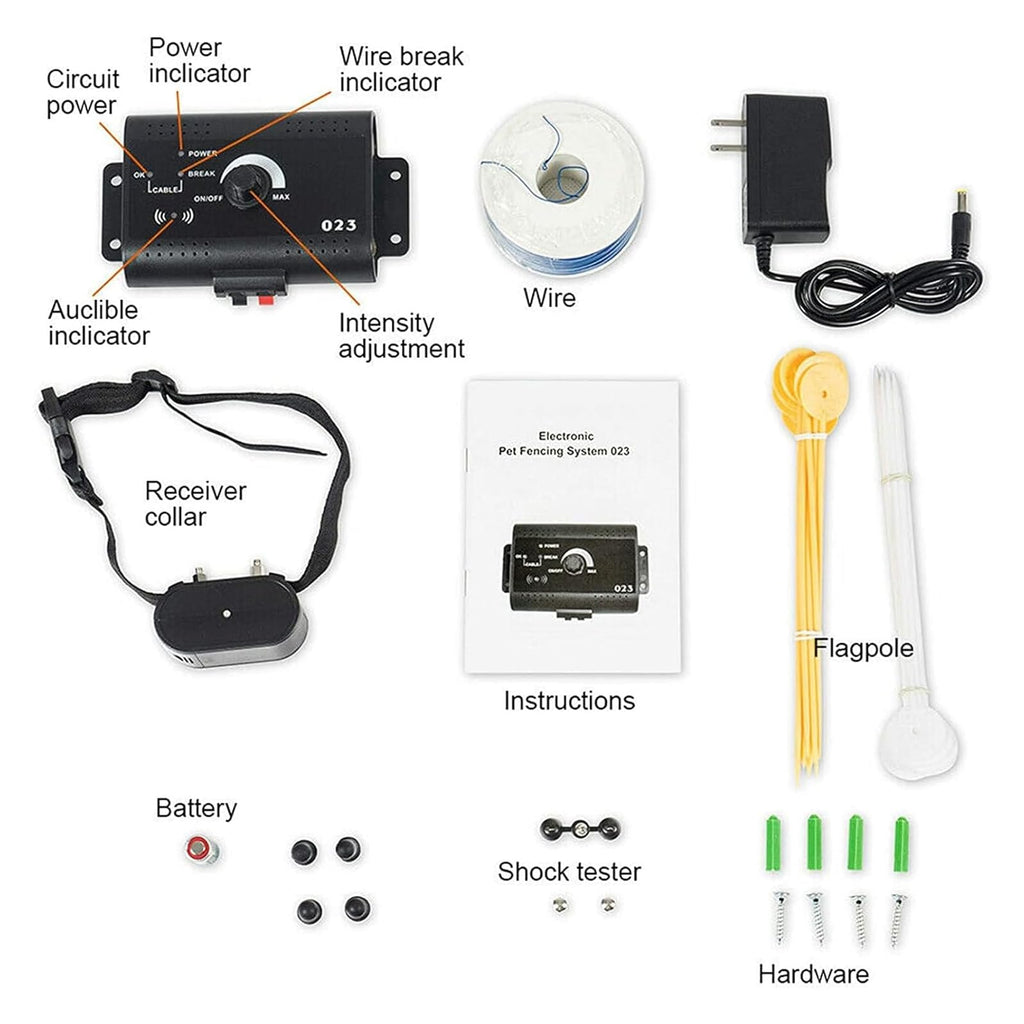 Underground Electric Dog Fence, In-Ground Pet Containment System, Waterproof Training Collar C904338