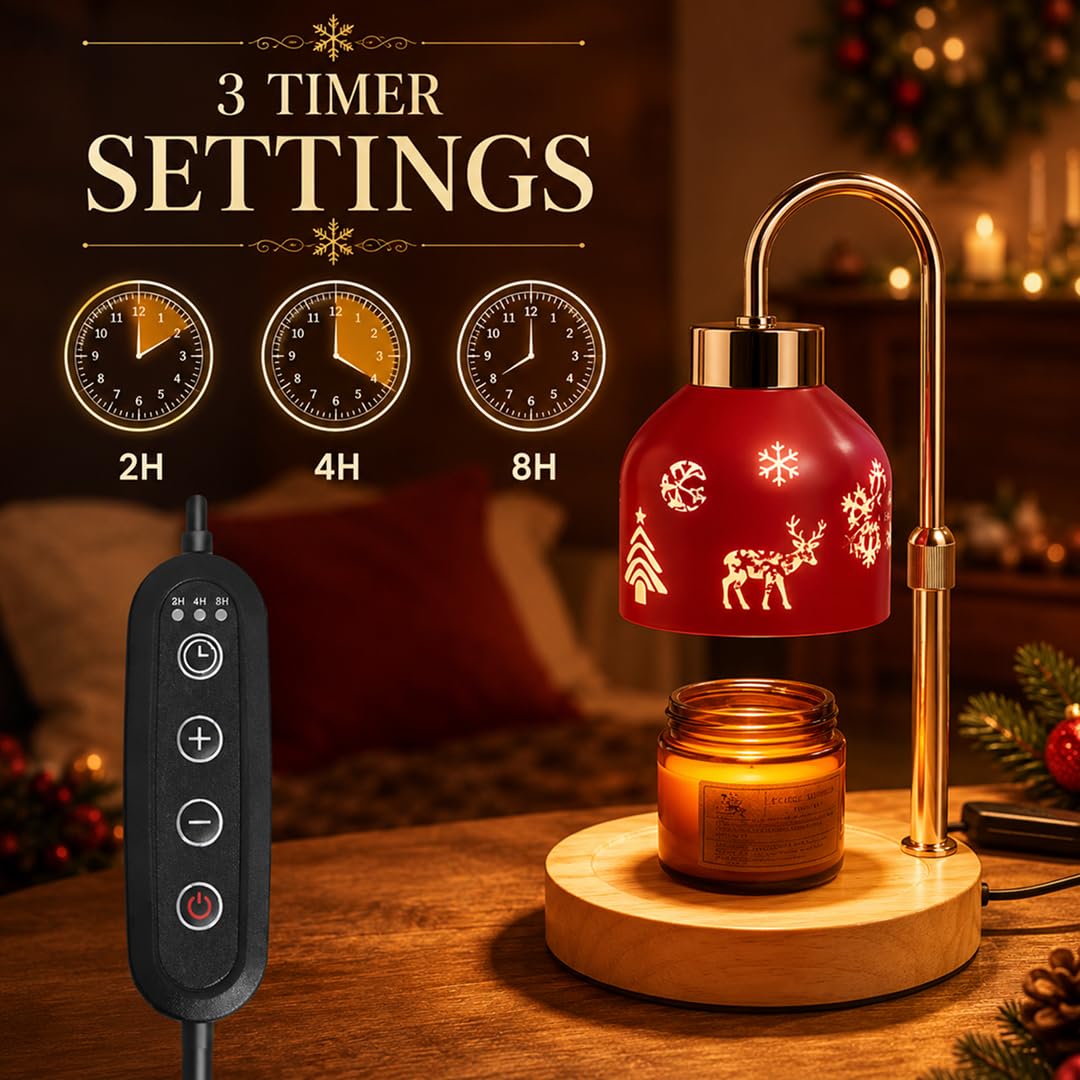 Candle Warmer Lamp with Timer, Dimmable, Adjustable Height U2332