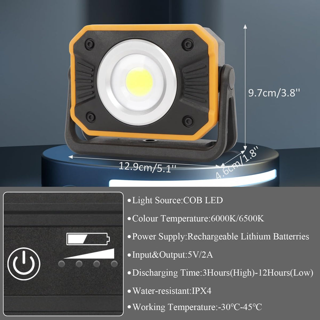 LED Work Light with Magnetic Base, 2 Pack J140