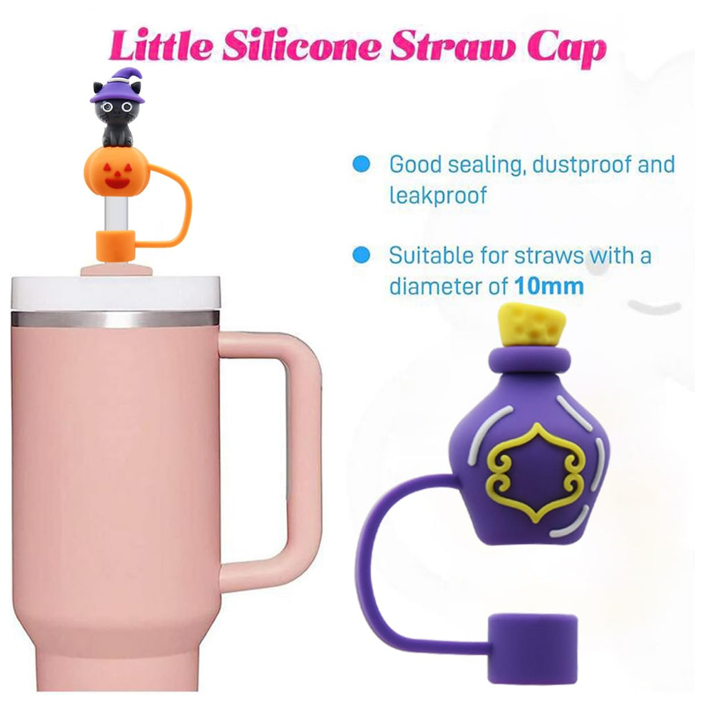 Straw Cover Cap for 30 and 40 Oz Tumbler, 10 mm Reusable Straw Tips Lids O973