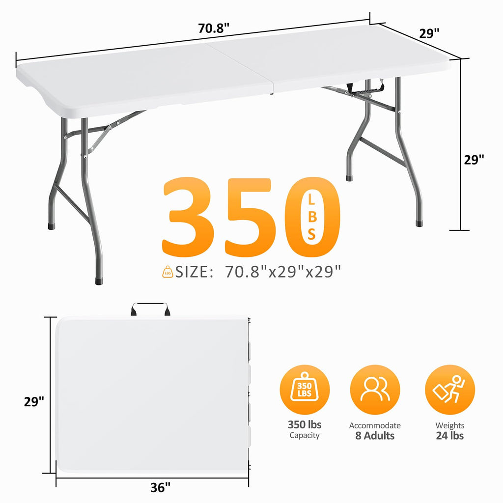 6ft HDPE Plastic Folding Table S588