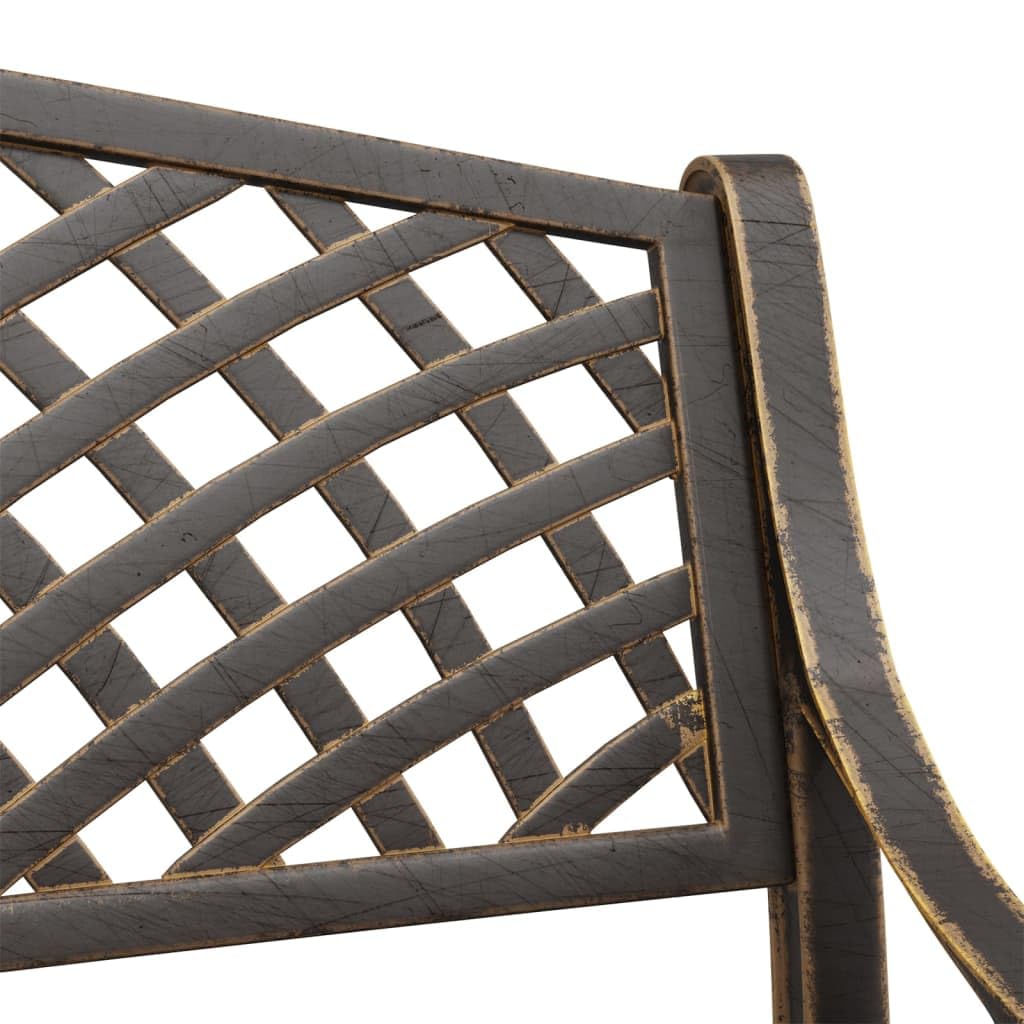 Cast Iron Metal Garden Bench with Antique Bronze Finish O718011