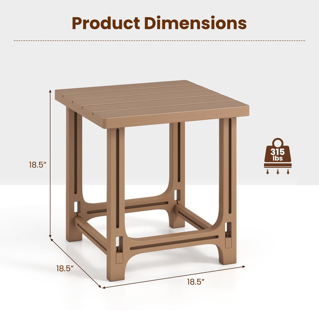 Brown Adirondack Side Table Set of 2 D6767