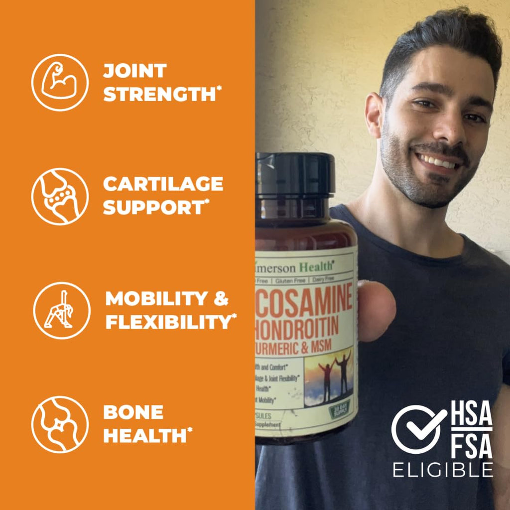 Glucosamine Chondroitin MSM with Turmeric Boswellia & Liver Supplement with Milk Thistle Extract J78234