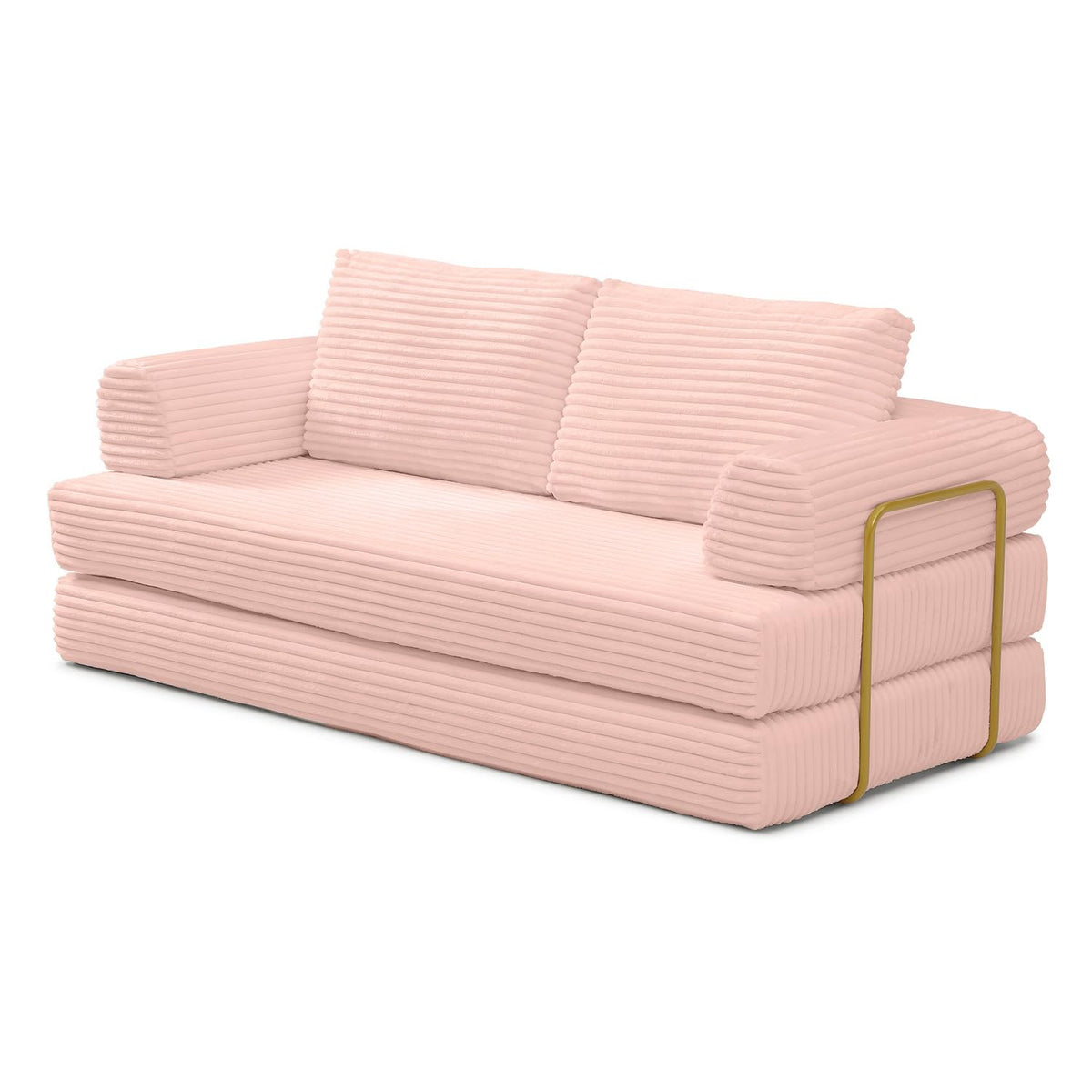 Pink Convertible Sleeper Sofa Bed G853