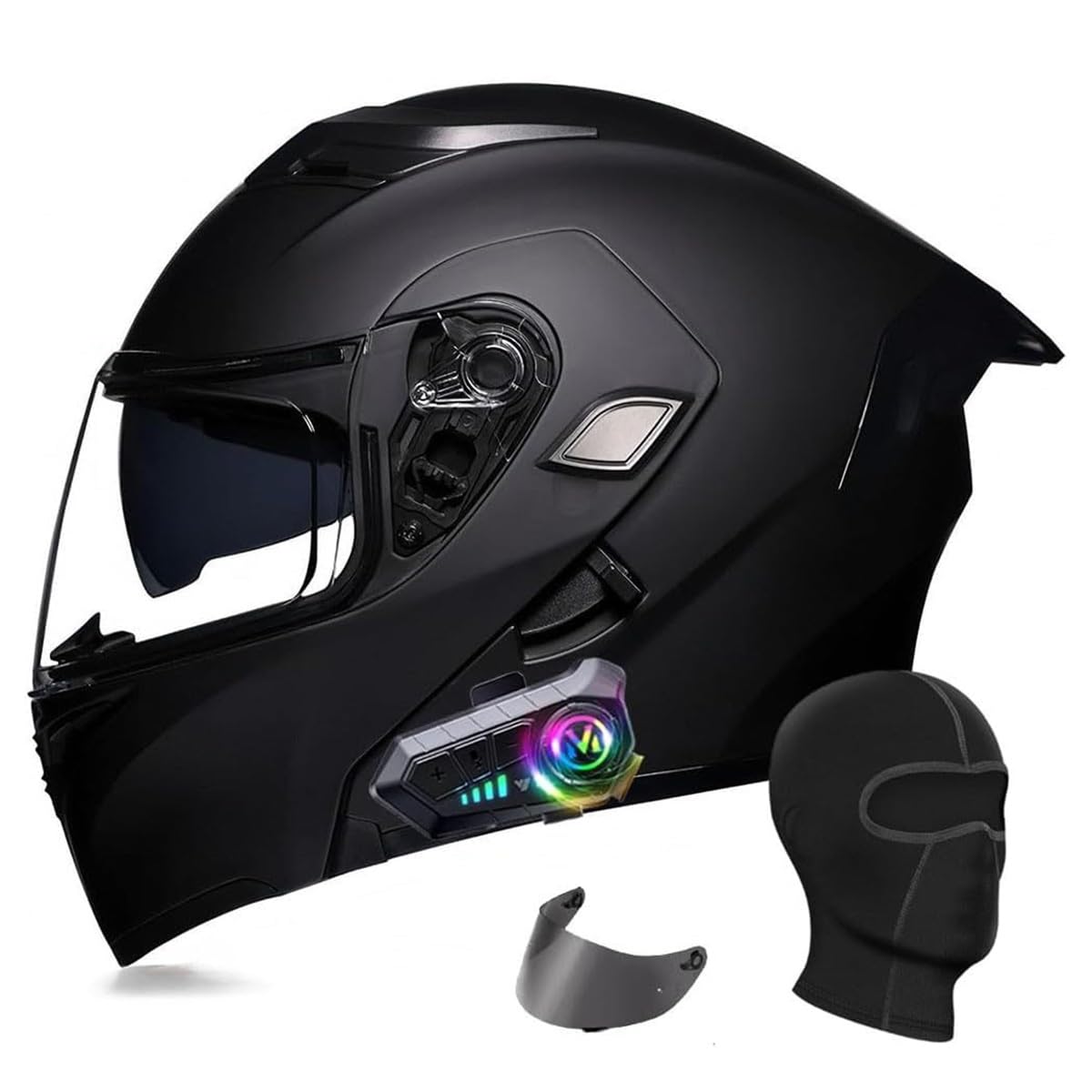 Flip Up Full Face Bluetooth Motorcycle Helmet with Dual Visor C743256
