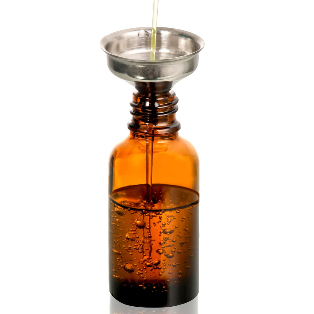 2 oz Dark Amber Dropper Bottles with Funnels P145511