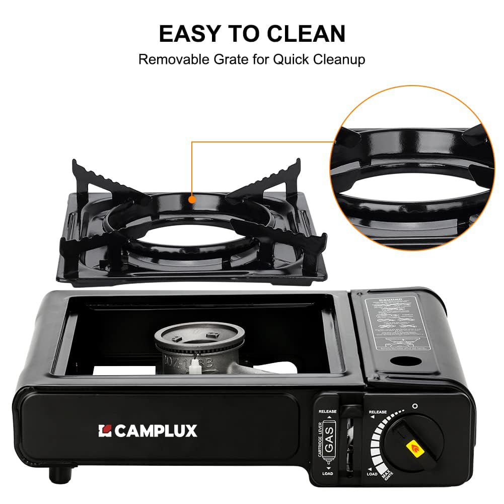 Portable Dual Fuel Propane & Butane Camping Stove with Carrying Case N48431