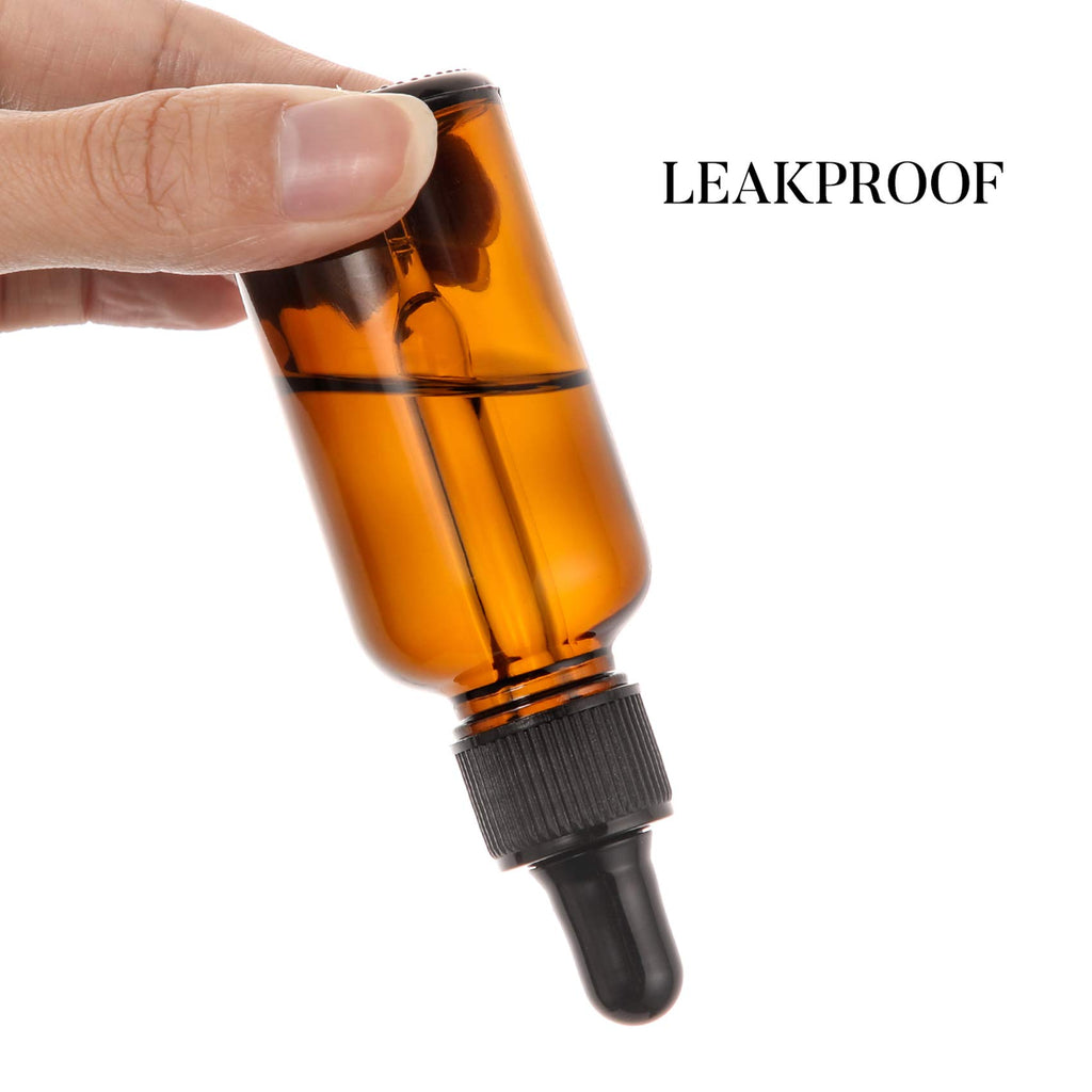 2 oz Dark Amber Dropper Bottles with Funnels P145511