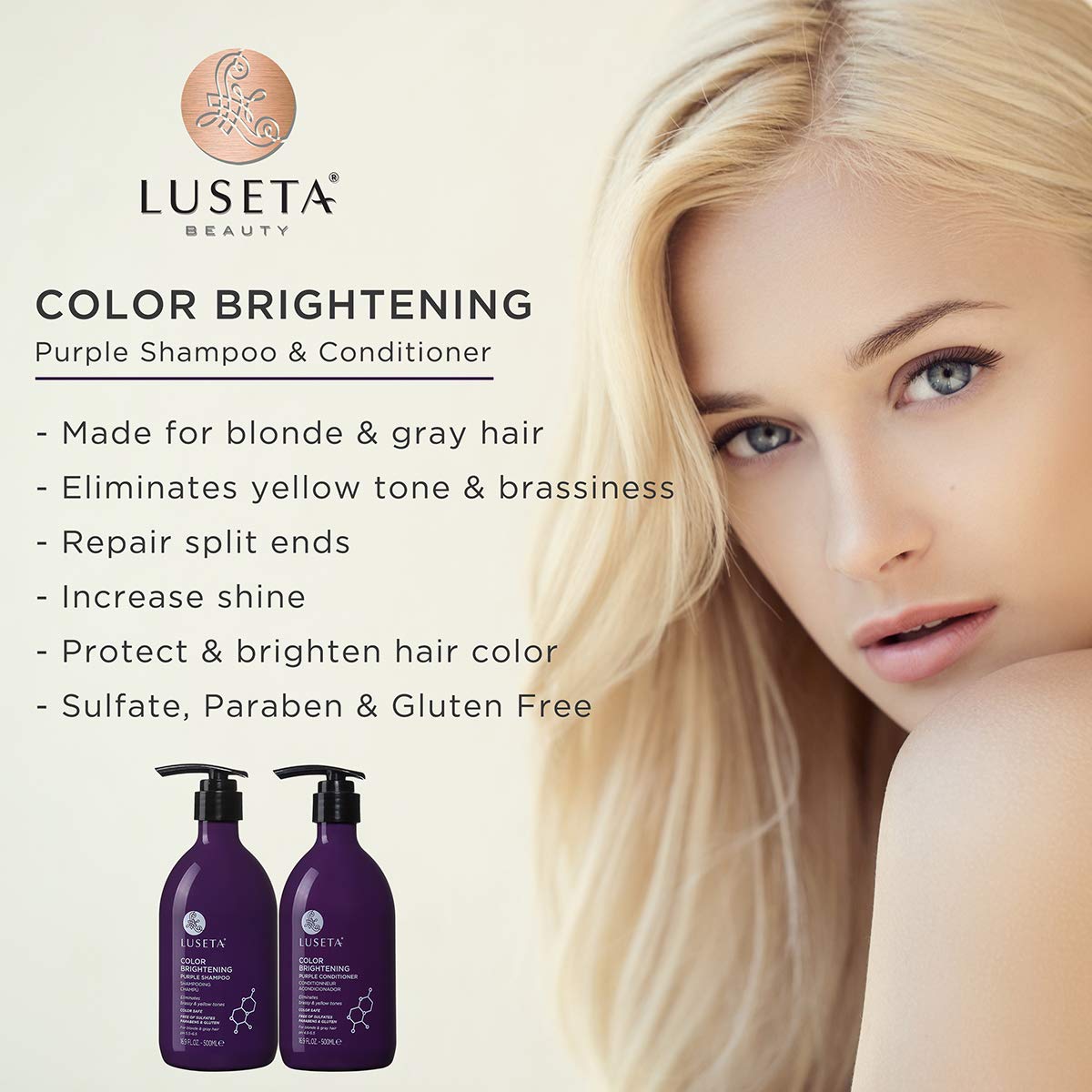Purple Shampoo & Conditioner Set 16.9 oz H7434