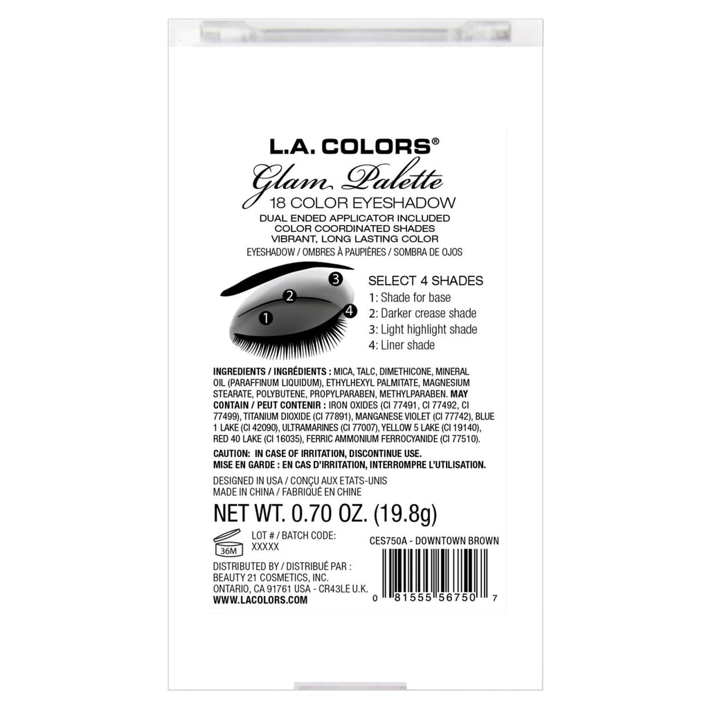 18 Color Glam Eyeshadow Palette X8476