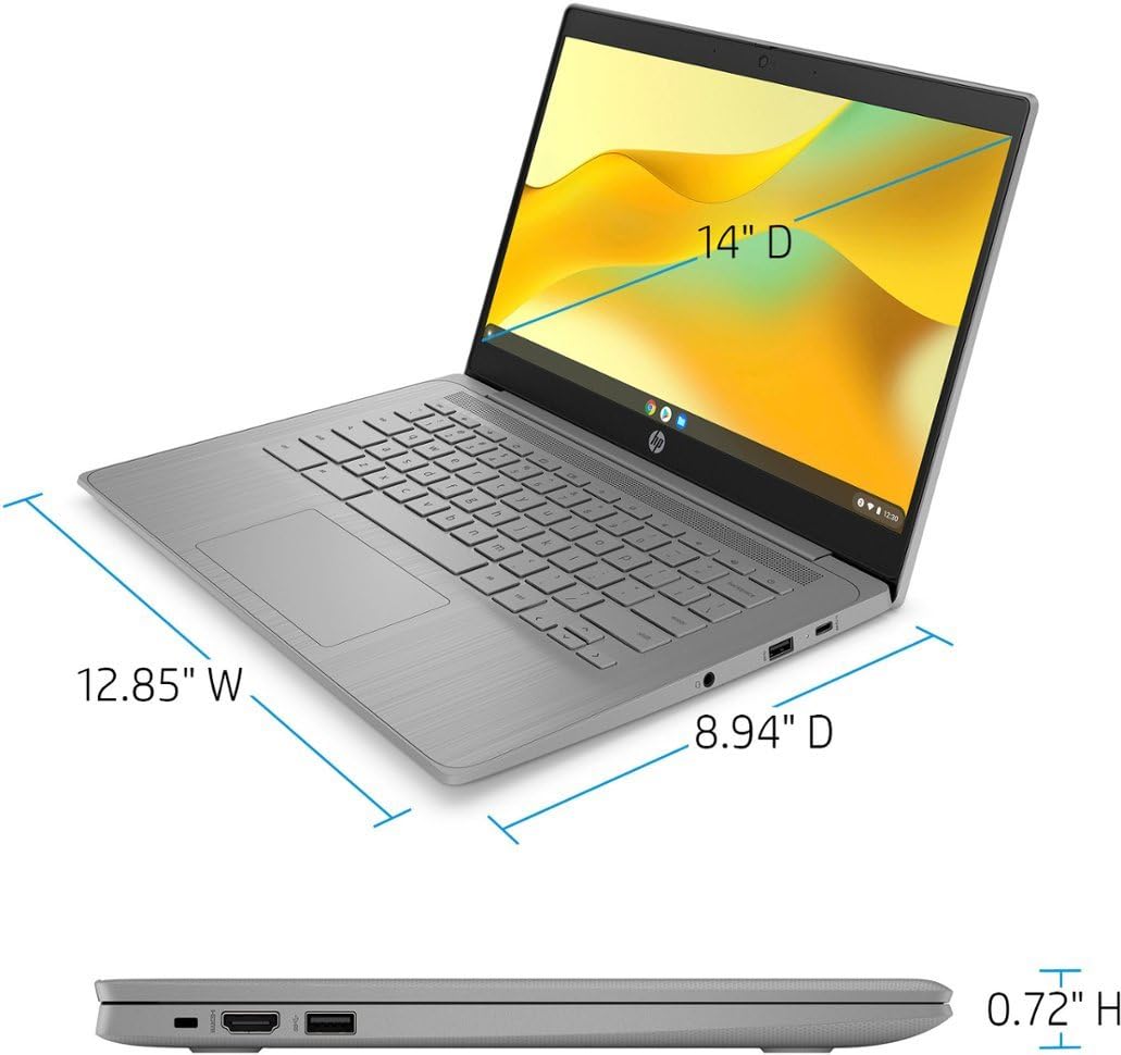 14" Intel Celeron 4GB RAM 64GB eMMC Chrome OS Laptop, Gray Z3967