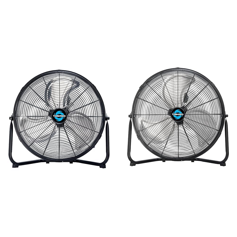 18" and 20" High Velocity Metal Floor Fans, 3-Speed S465