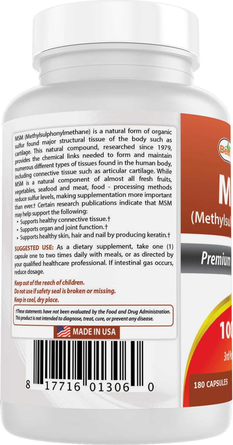 MSM 1000 mg 180 Capsules B4116