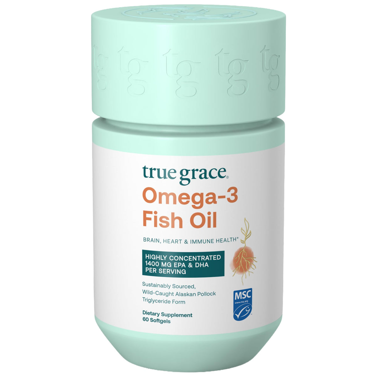 Omega-3 Fish Oil 60 Softgels 1400 mg EPA DHA R347021