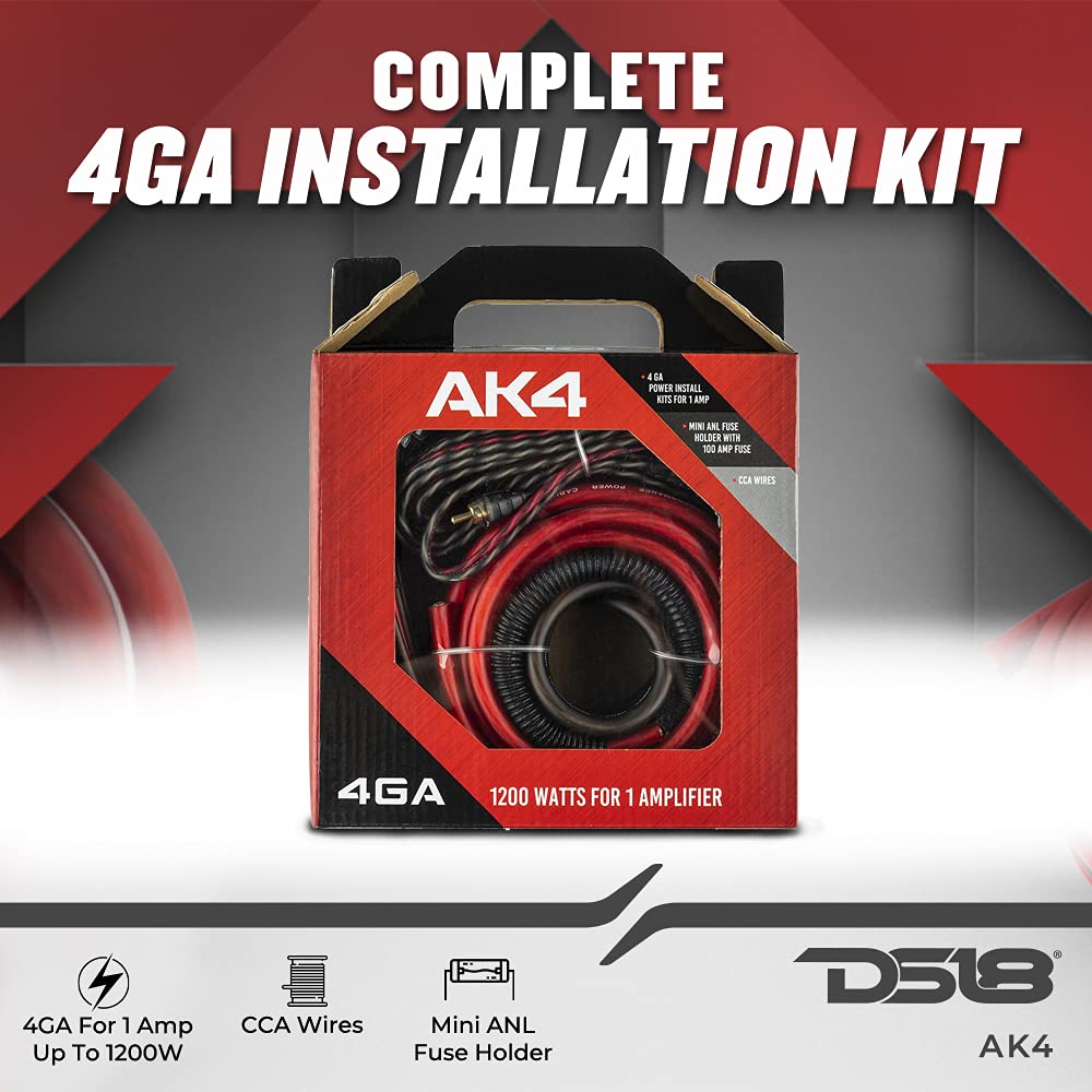 4 Gauge CCA Amplifier Installation Wiring Kit Q68675