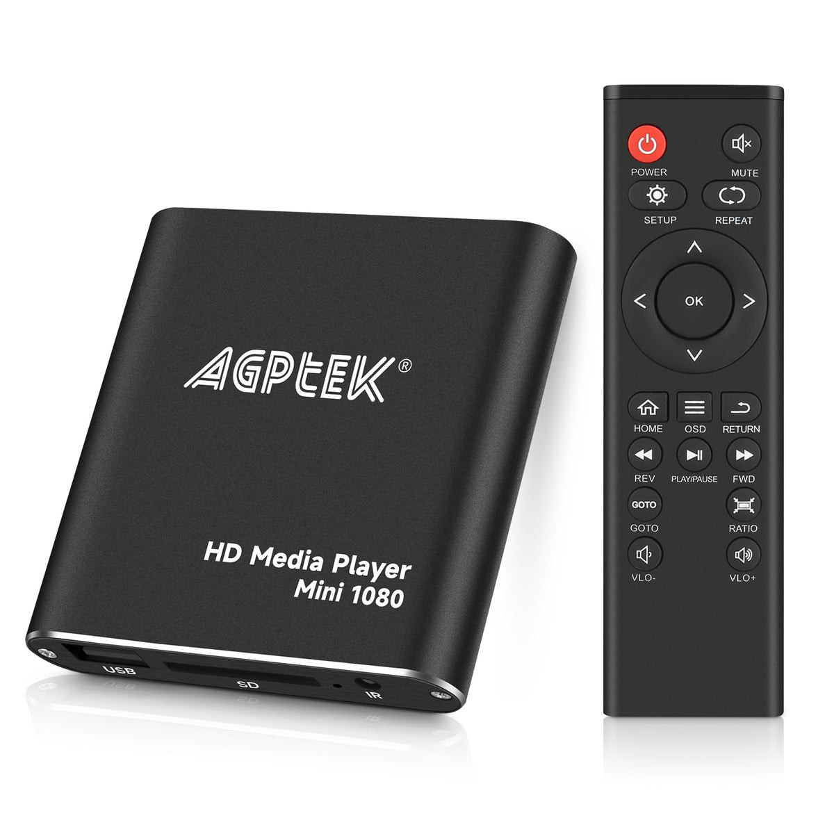 Black Mini 1080p Full-HD HDMI Digital Media Player K582066