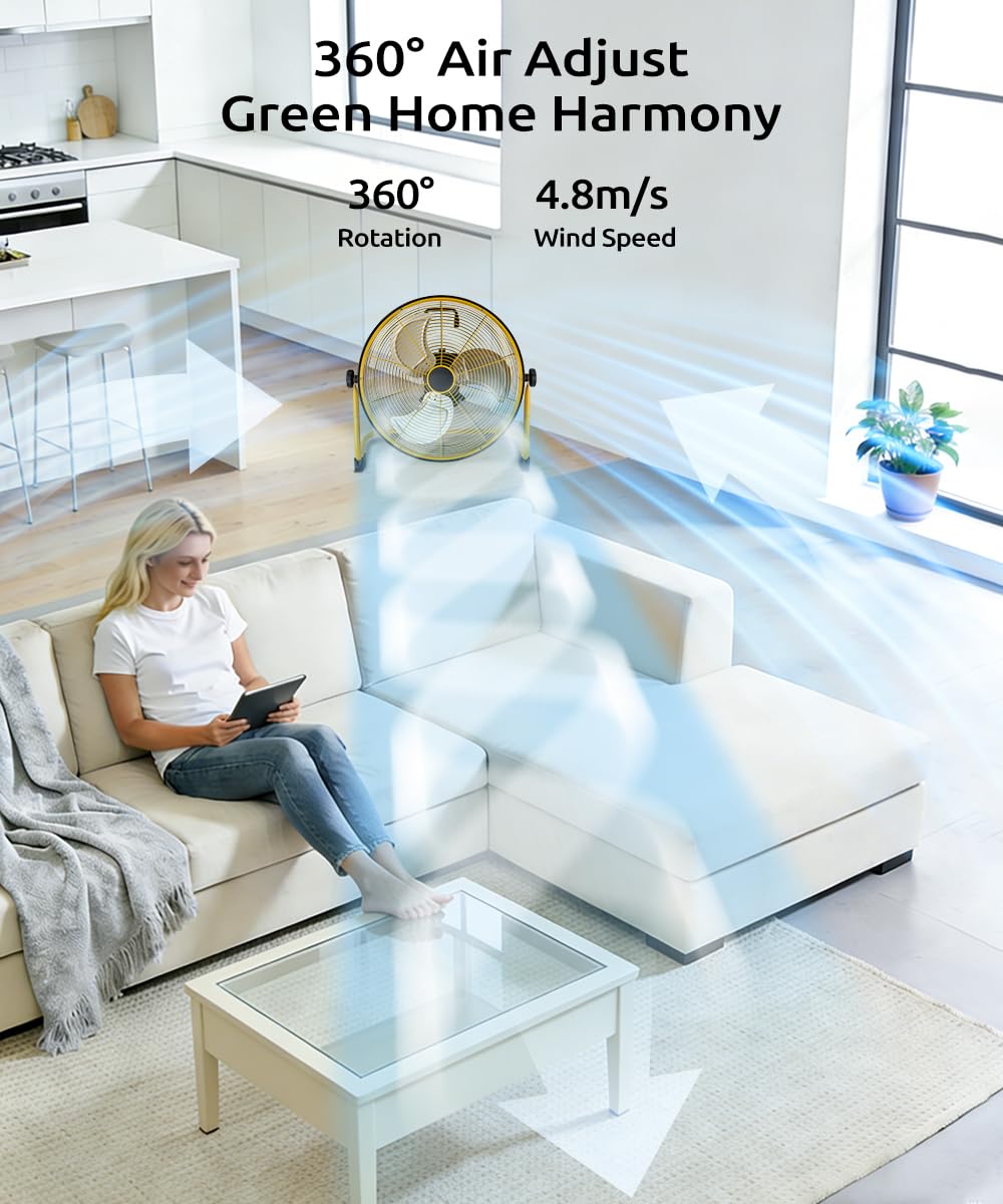 20" Rechargeable Floor Fan with Detachable Batteries C21353