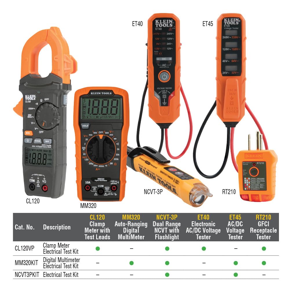 Digital Multimeter Electrical Test Kit with Carrying Case N746