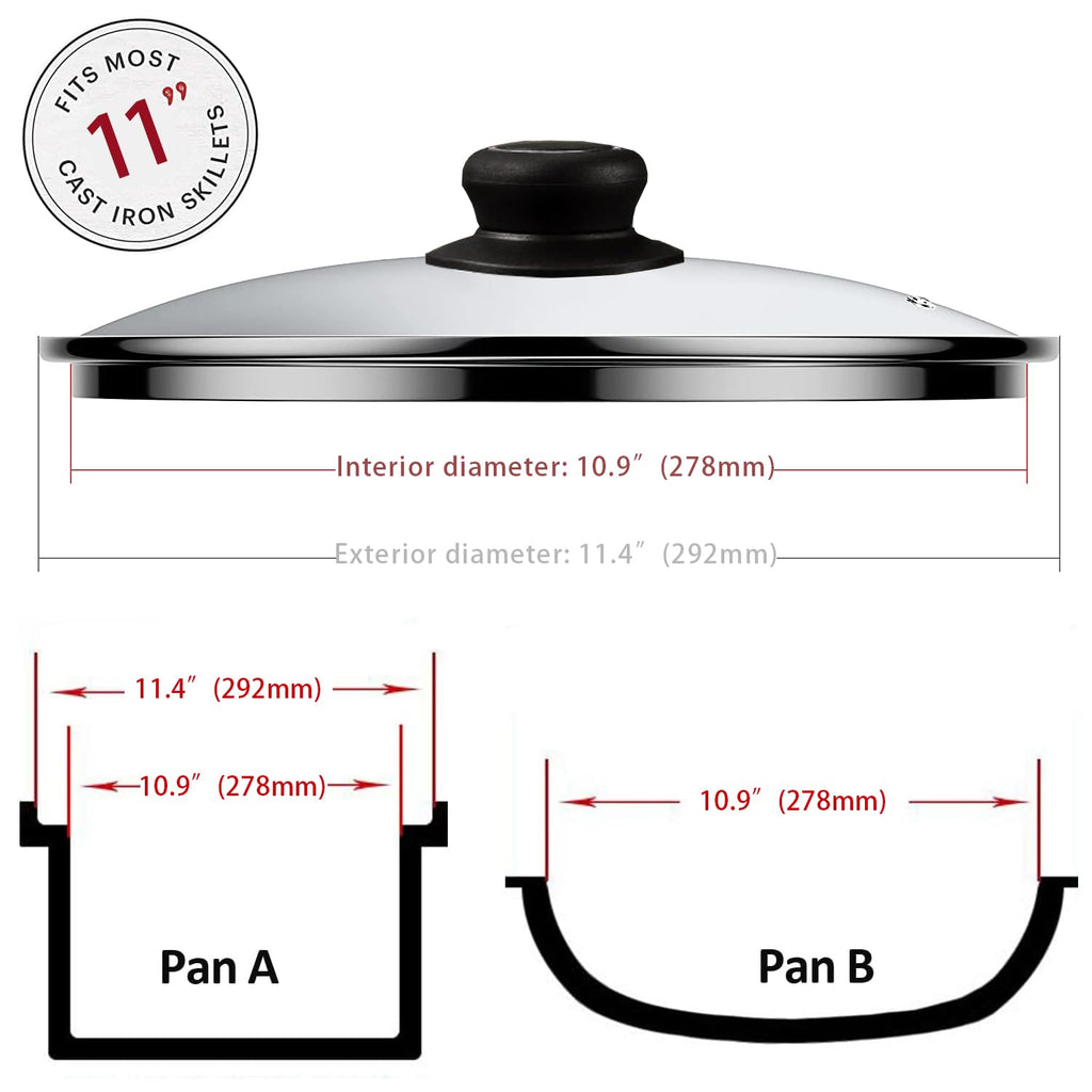 11 Inch Tempered Glass Pan Lid X848184