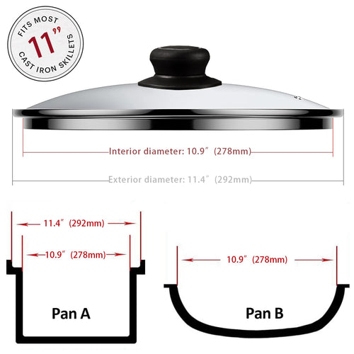 11 Inch Tempered Glass Pan Lid X848184