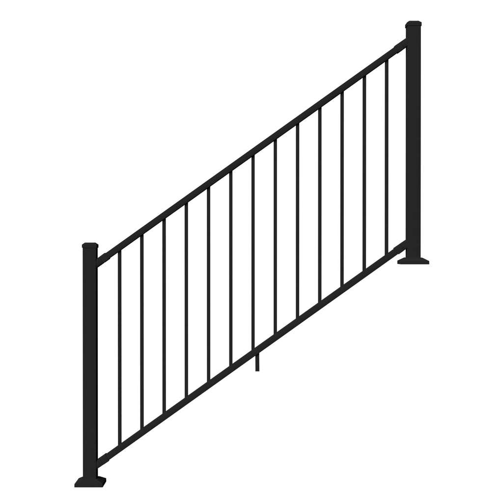 6 ft. x 42 in. Textured Black Aluminum Stair Rail Kit C371