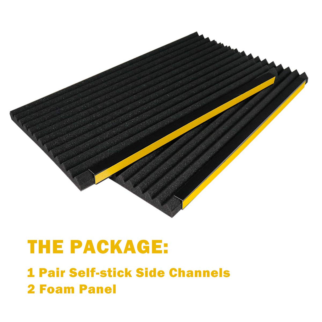 Window Air Conditioner Foam Insulation Panels, 2 Pack, Black, 17in High x 9in Wide I125854