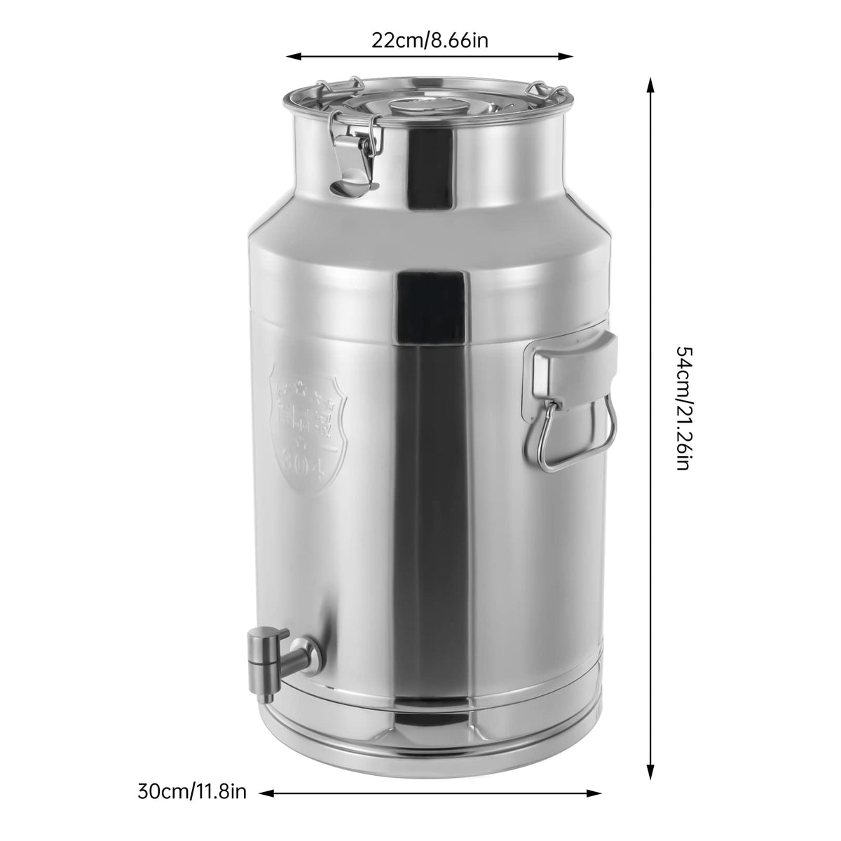 35L Stainless Steel Milk Can with Faucet I35694