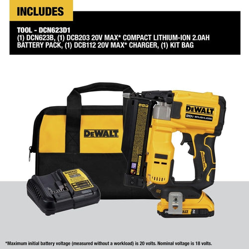 20V MAX Cordless 23 Gauge Pin Nailer Kit P2203