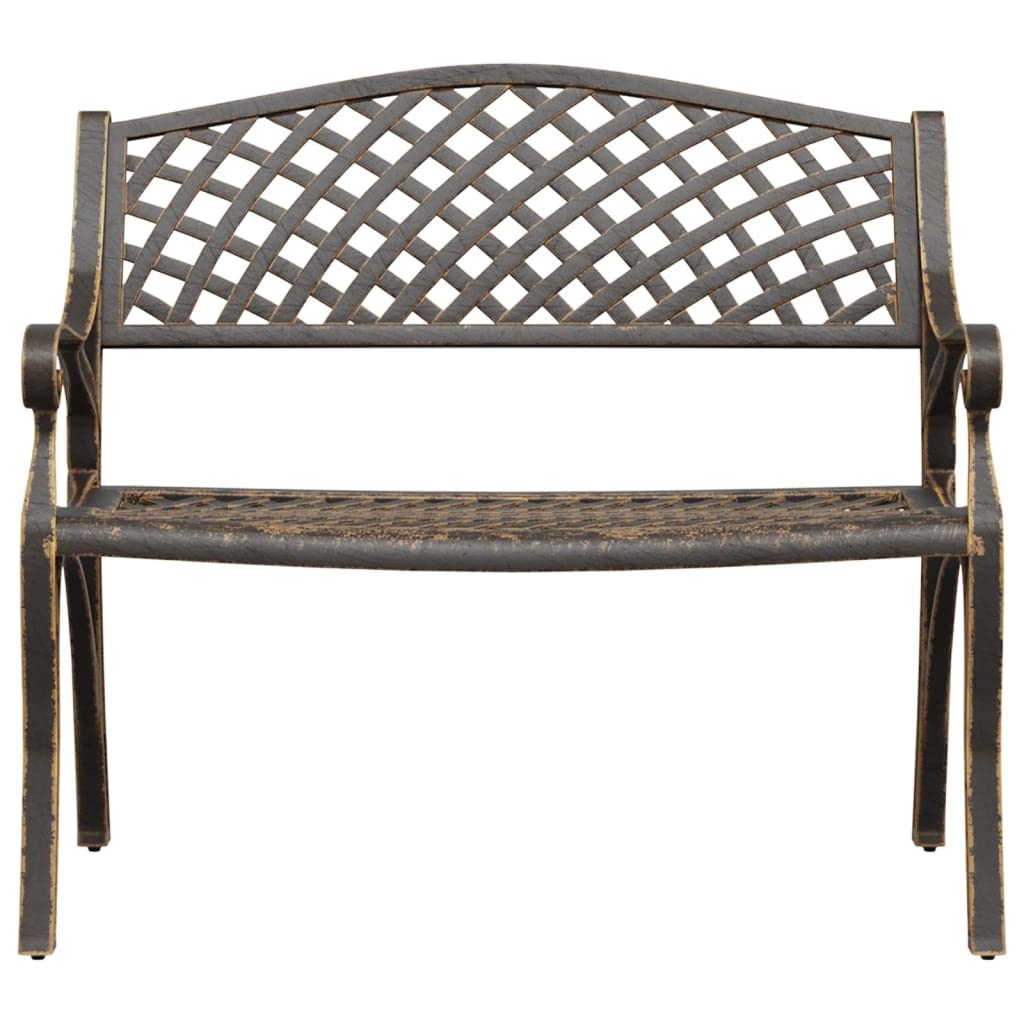 Cast Iron Metal Garden Bench with Antique Bronze Finish O718011
