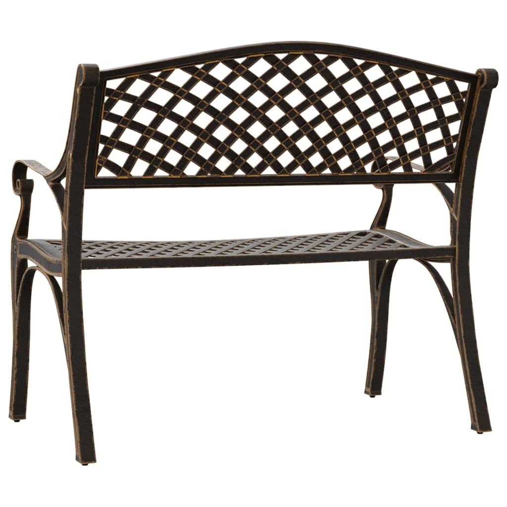 Cast Iron Metal Garden Bench with Antique Bronze Finish O718011