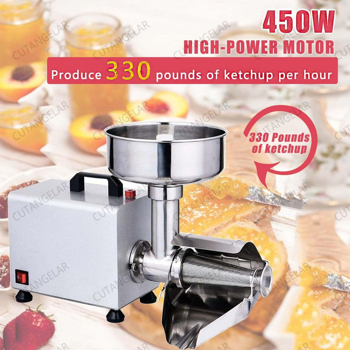450W Stainless Steel Electric Juicer U488434