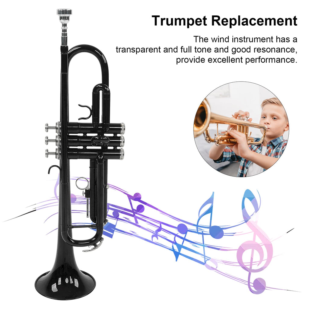 Bb Trumpet Set Brass Wind Instrument with Mouthpiece and Case U1724