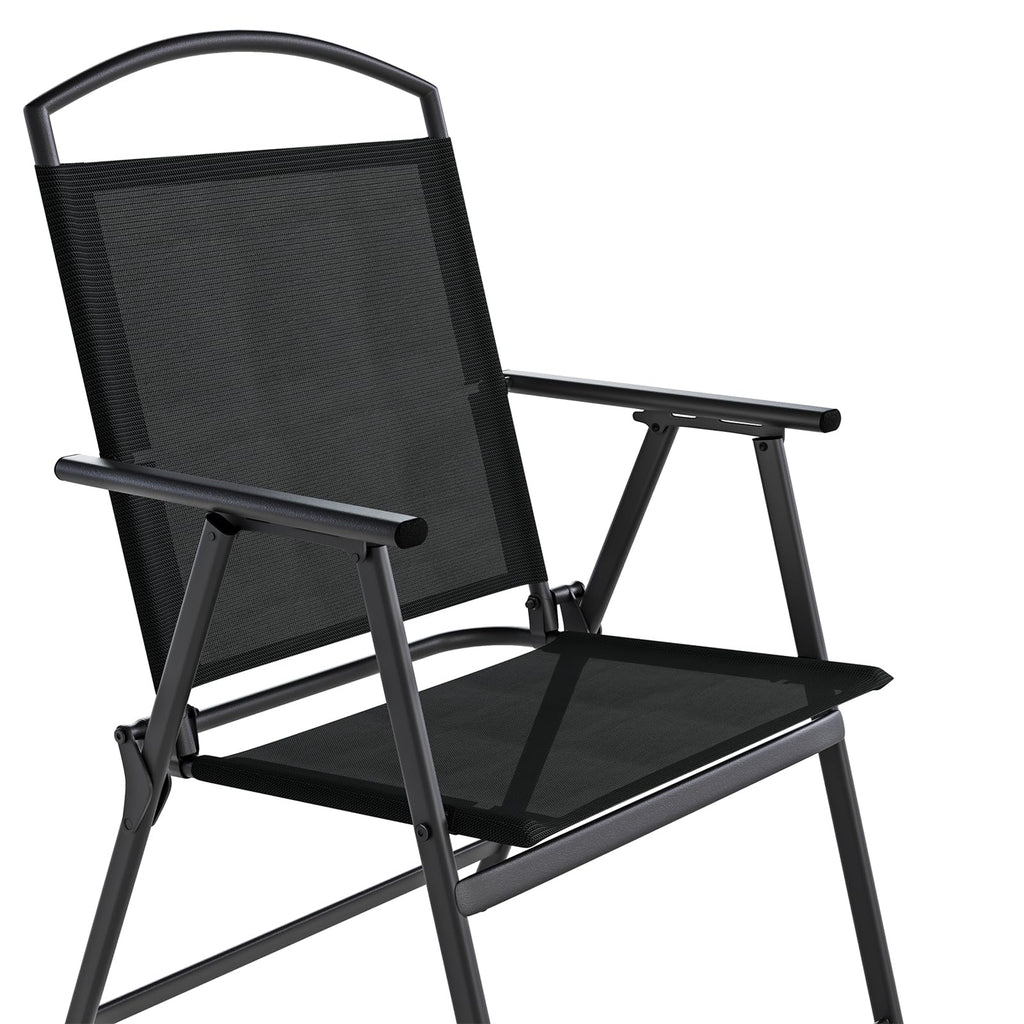 Folding Outdoor Chairs Set of 2 Black J542