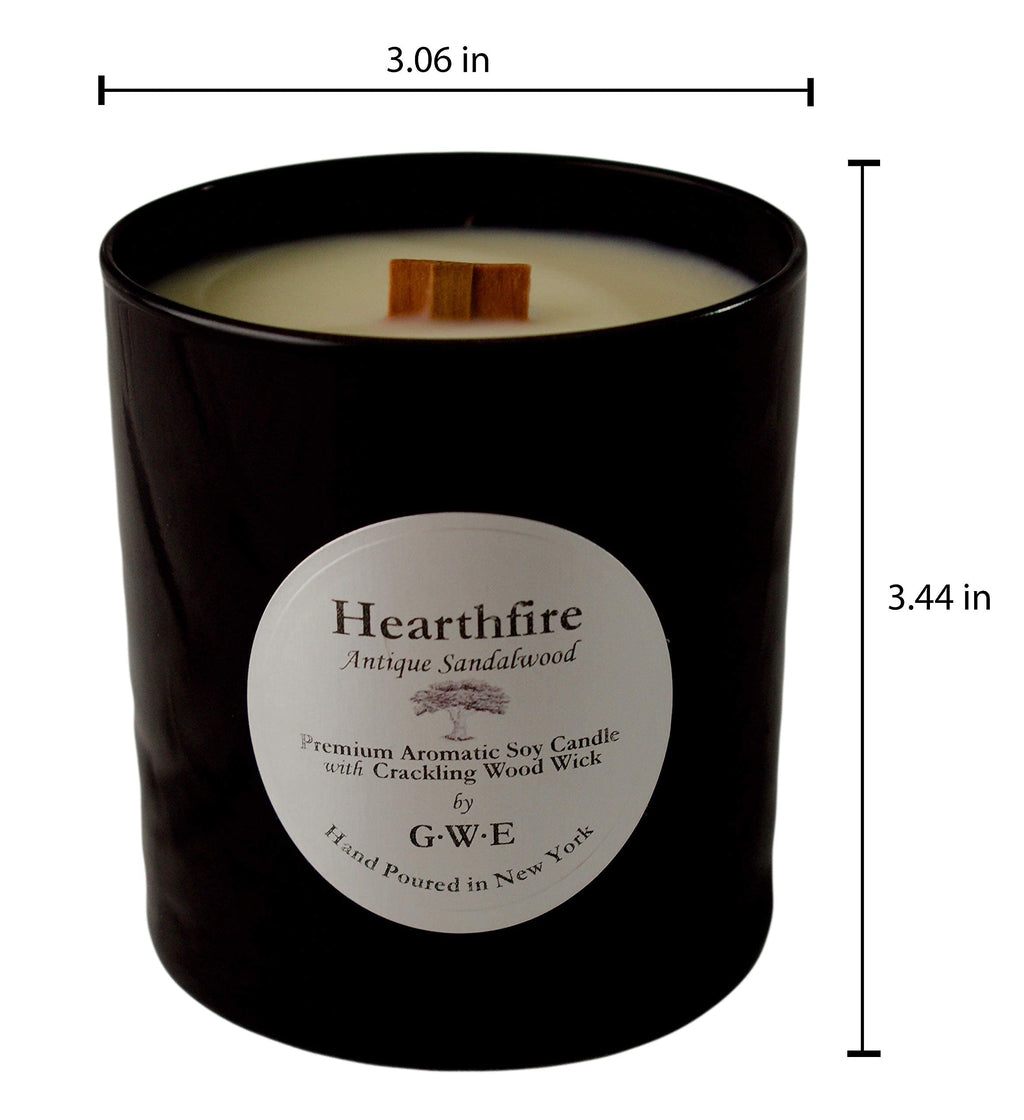 Sandalwood Scented Soy Candle with Wood Wick F240