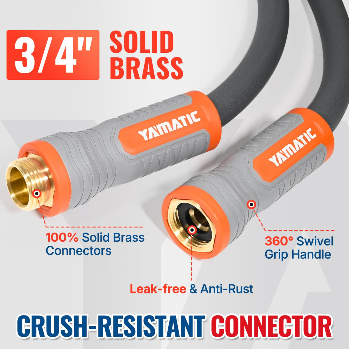 Heavy Duty Garden Hose 5/8 in x 100 ft with Nozzle H883587