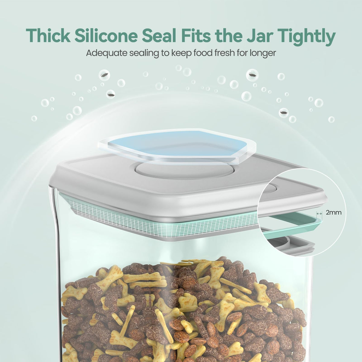 Airtight Treat Jar Container 2PC BPA-Free R654746