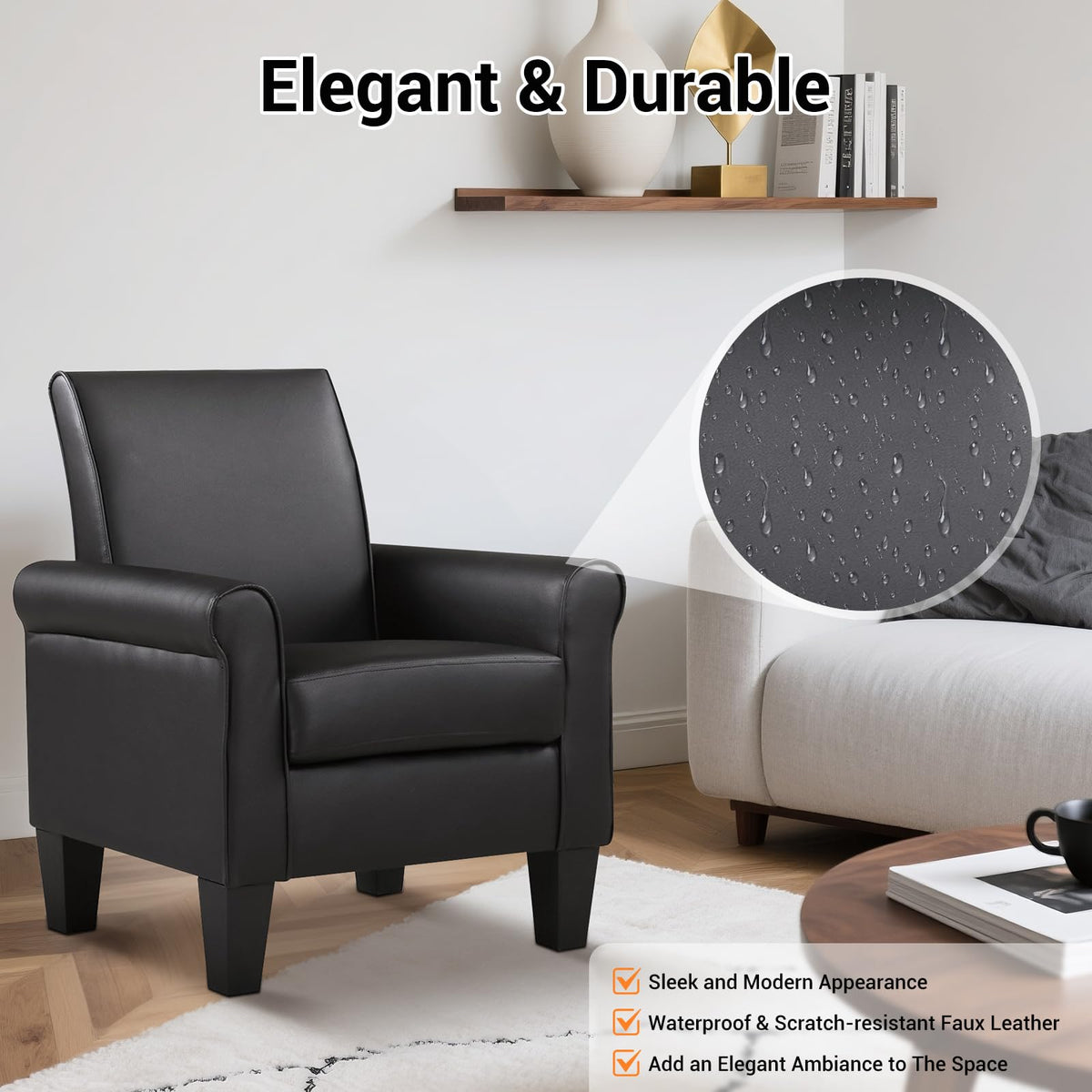 Faux Leather Accent Chair W823857
