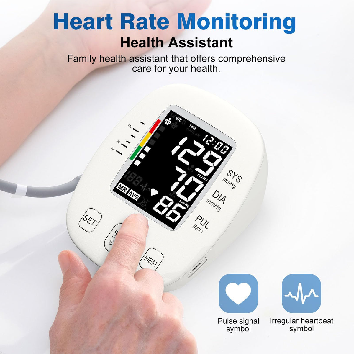 Automatic Digital Upper-Arm Blood Pressure Monitor with Adjustable Cuff M6252