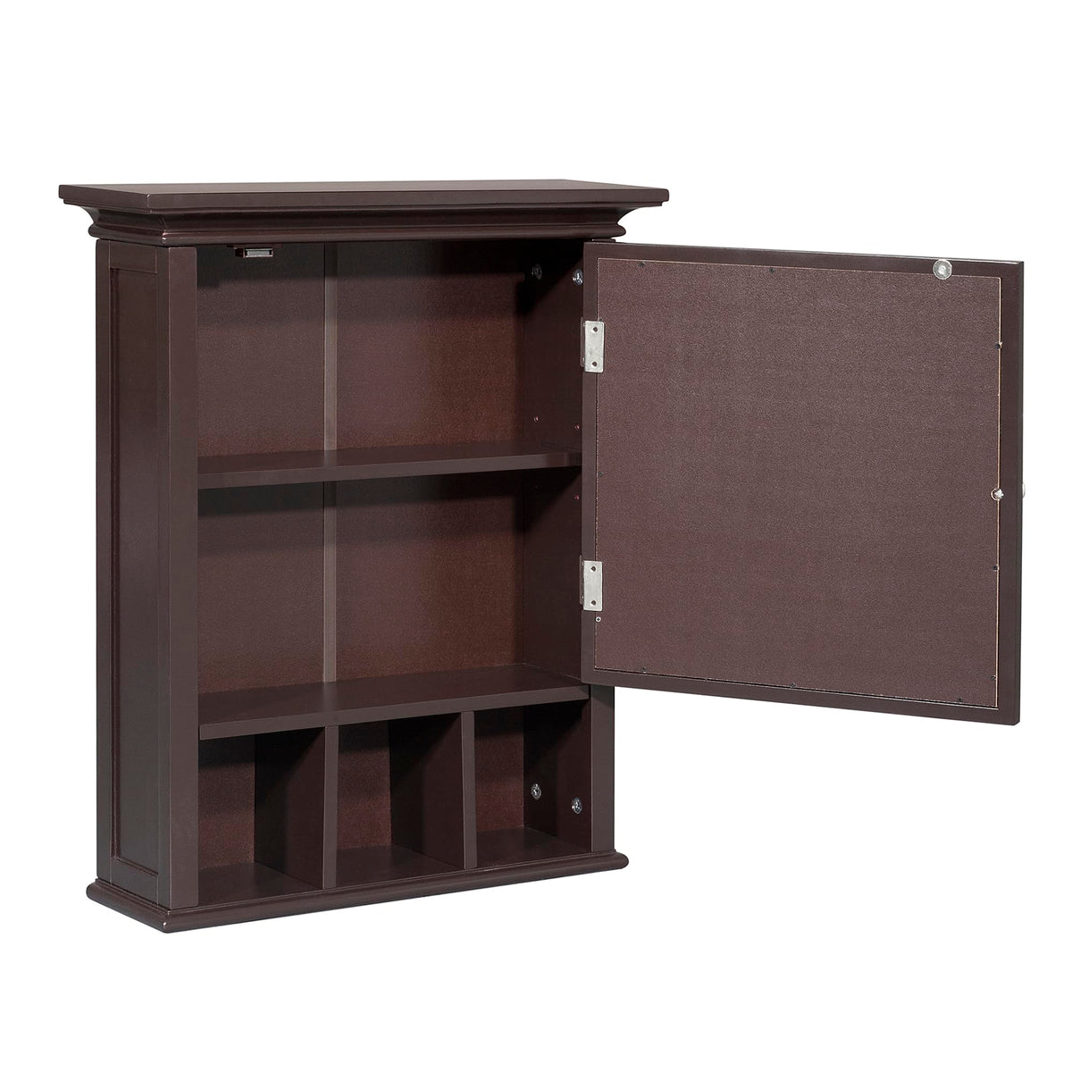 Espresso Wooden Over the Toilet Bathroom Medicine Cabinet with Mirror D4945